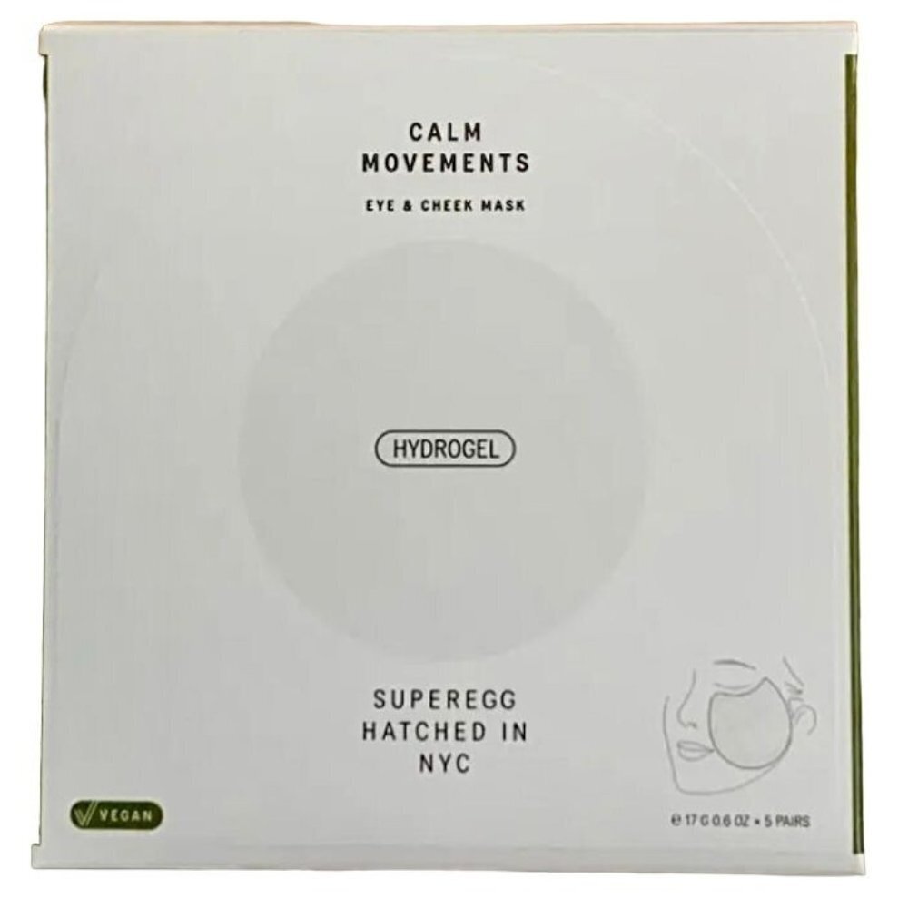 Superegg Calm Movements Eye and Cheek Mask 5 Pairs Hydrogel Patches